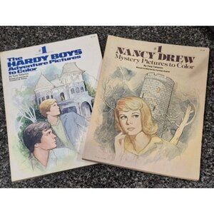 The Hardy Boys Adventure Pictures To Color Book 1977 SC Vtg Tony Tallarico